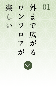 01 外まで広がる ワンフロアが楽しい